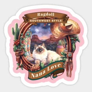 Southwest Sedona Country Cat Nana Love 51R Sticker